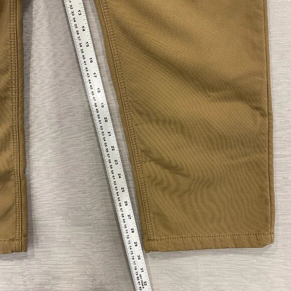 CAT Caterpillar Work Pants Mens 40 x 30 Brown Canvas Fleece Lined Insulated DIRT - Picture 10 of 14